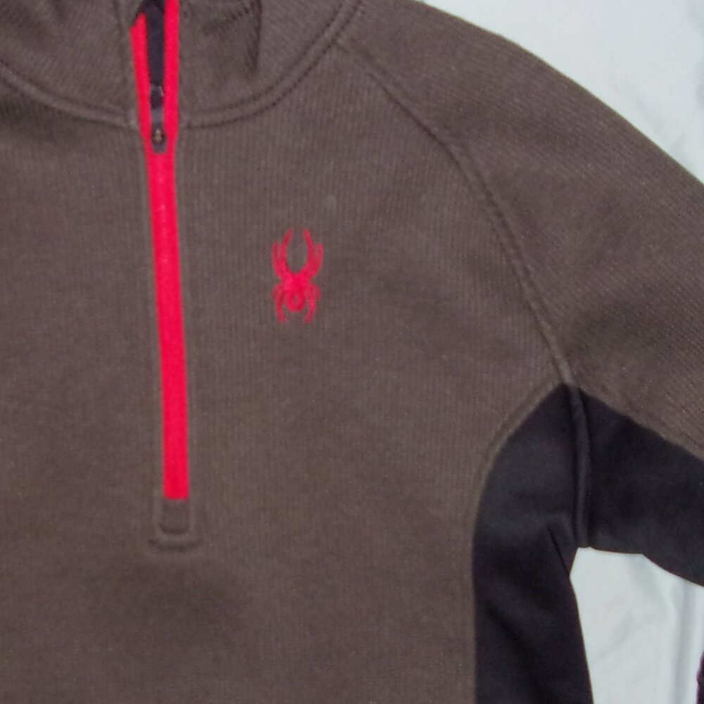 spyder size medium mens black  gray  sweatshirt fleece outdoor wear - Picture 5 of 6